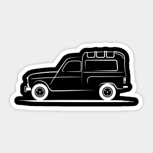 Renault 4 F Fourgonnette Van White Sticker